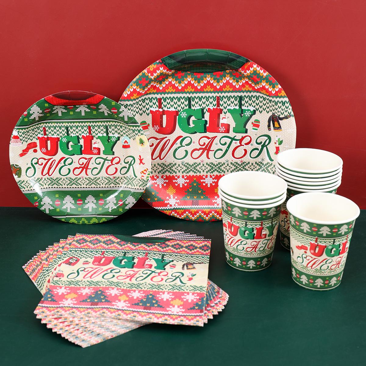 Рождественский уродливый свитер Одноразовая посуда Счастливые рождественские украшения 2023 Рождество Бумажные тарелки Украшения Ноэль Подарки Новый год
Рождественский уродливый свитер Одноразовая посуда Счастливые рождественские украшения 2023 Рождество Бумажные тарелки Украшения Ноэль Подарки Новый год