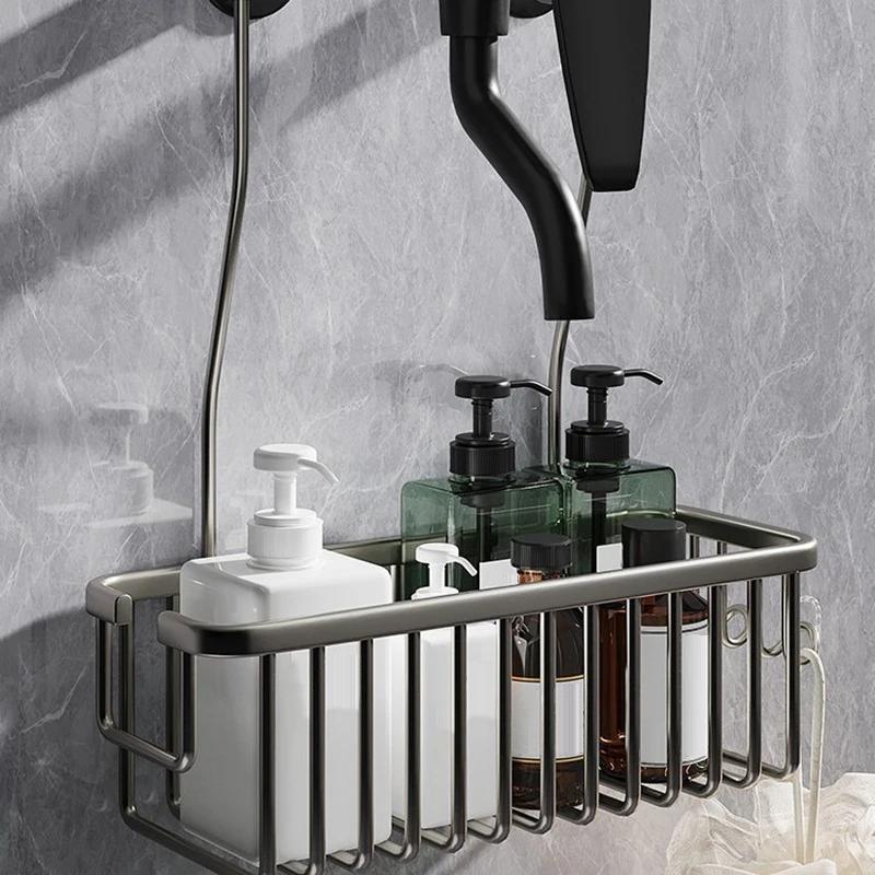 Bathroom Shower Storage Rack Aluminium Punch-Free Bathroom Hanging Basket Shower Room Shampoo Holder Toilet Organizer сірий колір
Bathroom Shower Storage Rack Aluminium Punch-Free Bathroom Hanging Basket Shower Room Shampoo Holder Toilet Organizer сірий колір