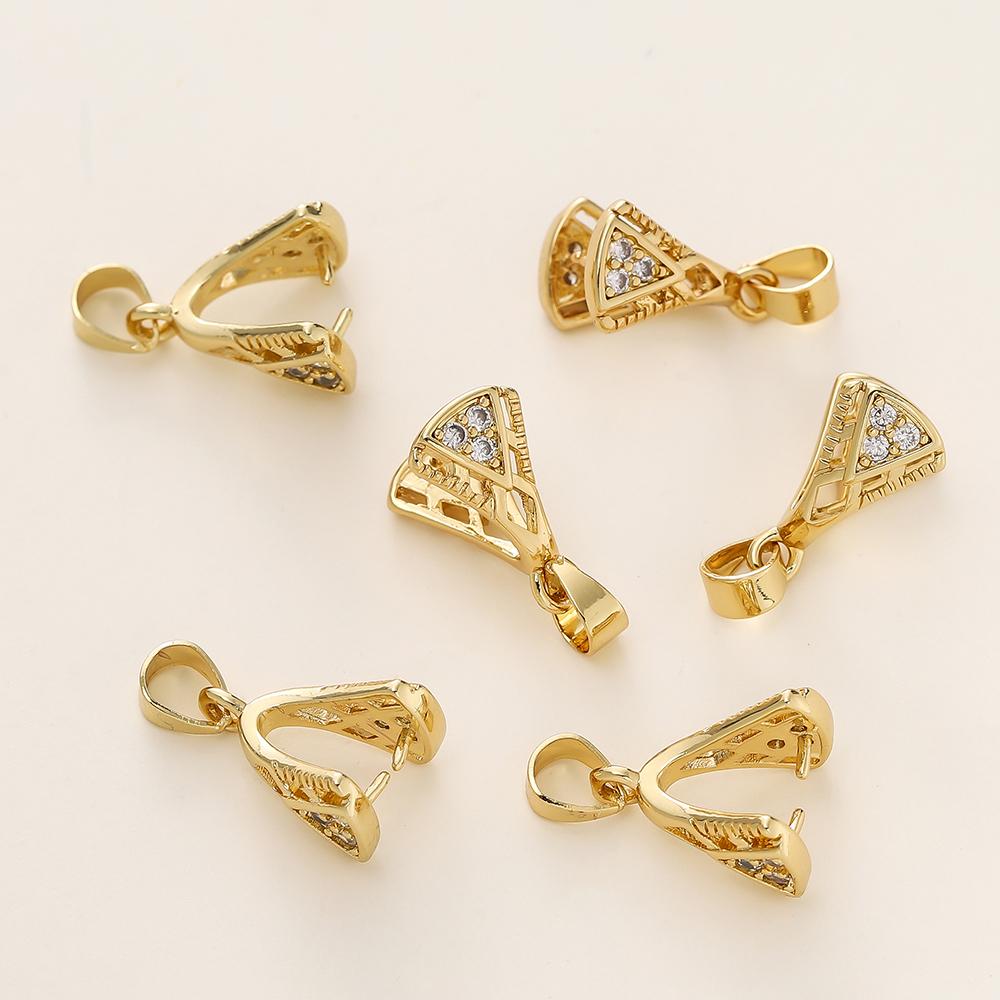 2/4Pcs 18K Gold Color Plated Zircon Pendant Pinch Clip Bails with Solder-On Pendant Bail For DIY Jewelry Making Accessories 2pcs
2/4Pcs 18K Gold Color Plated Zircon Pendant Pinch Clip Bails with Solder-On Pendant Bail For DIY Jewelry Making Accessories 2pcs