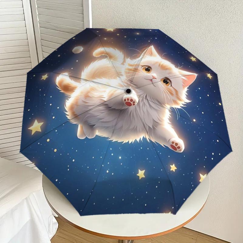 1pc Starry Night Kitten Umbrella with Plastic Handle,Suitable for All Seasons Home Travel Outdoor UmbrellaDD445
1pc Starry Night Kitten Umbrella with Plastic Handle,Suitable for All Seasons Home Travel Outdoor UmbrellaDD445