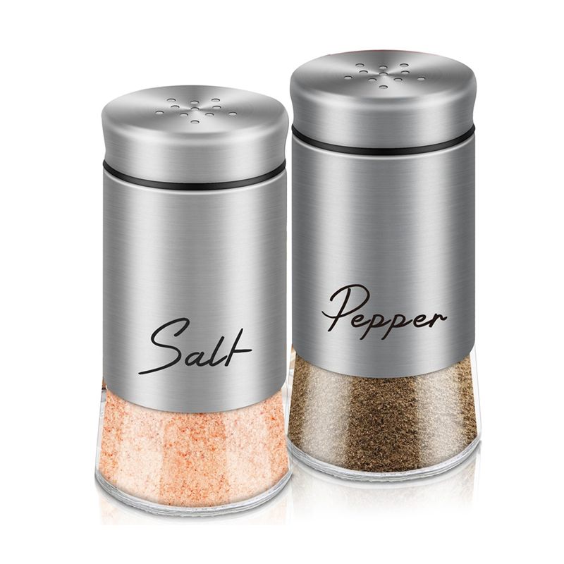 AEE2-Salt And Pepper Shakers Set With Stainless Steel Lid For Kitchen Gadgets Cooking Spice Dispenser срібний
AEE2-Salt And Pepper Shakers Set With Stainless Steel Lid For Kitchen Gadgets Cooking Spice Dispenser срібний