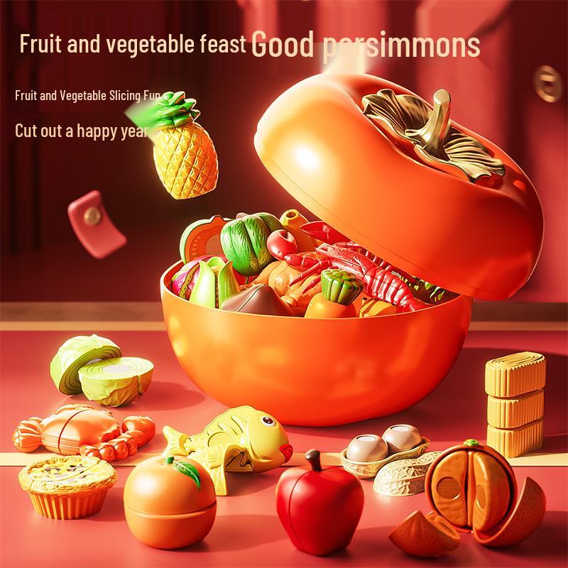Persimmon Happy Storage Box: Pretend Play Fruits & Vegetables Kitchen Toys, New Year Gift & Decoration Green Leaf
Persimmon Happy Storage Box: Pretend Play Fruits & Vegetables Kitchen Toys, New Year Gift & Decoration Green Leaf