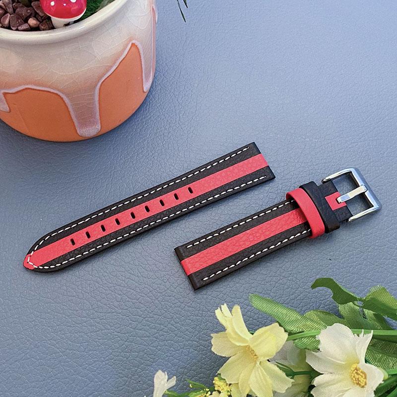 20mm Wrist Strap for Withing Steel Men Style Smart Watch Color Splicing Design Adjustable Cowhide Leather Band Black/Red
20mm Wrist Strap for Withing Steel Men Style Smart Watch Color Splicing Design Adjustable Cowhide Leather Band Black/Red