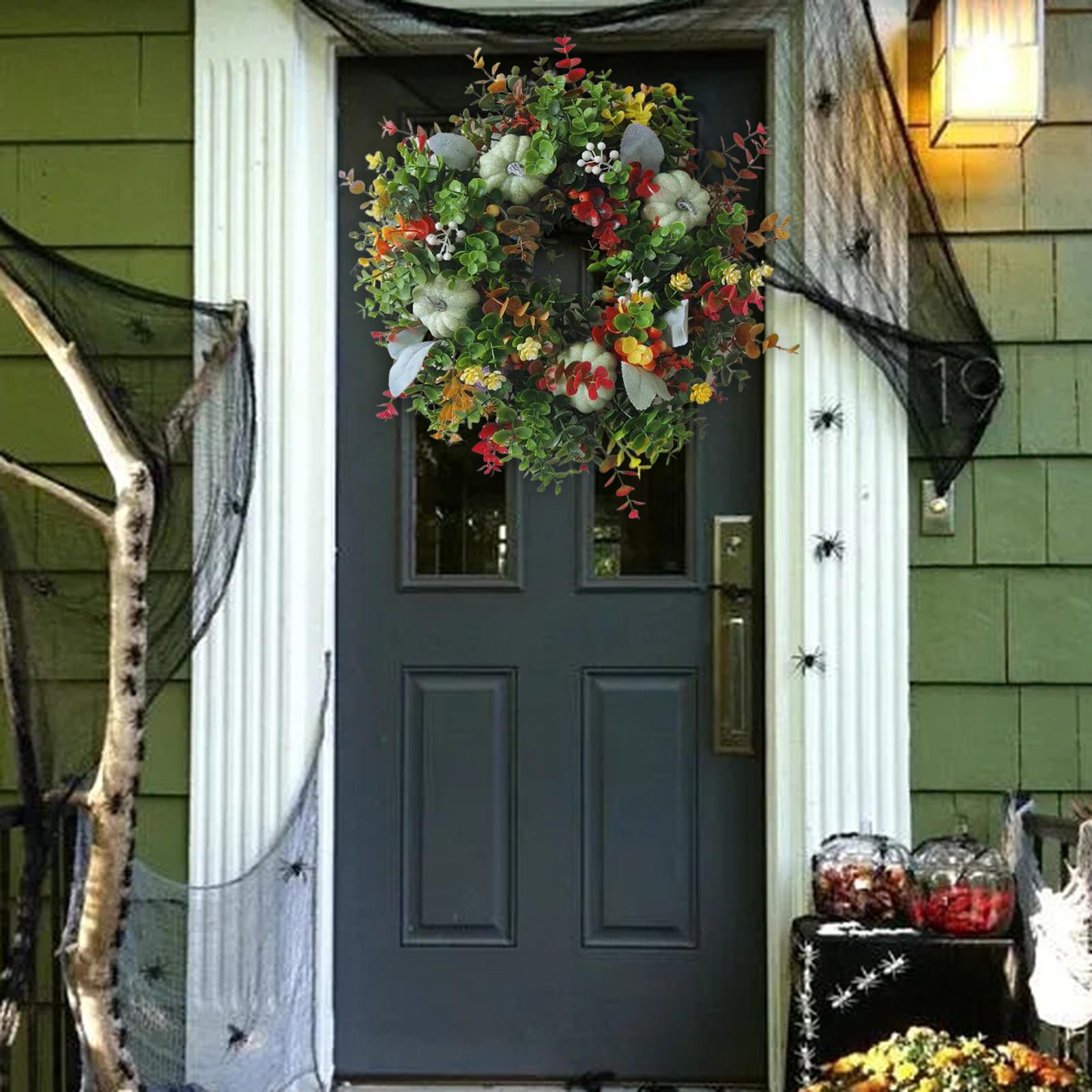 Eucalyptus Pumpkin Wreath Autumn Wall 16inch Fireplace Front Door Outside for
Eucalyptus Pumpkin Wreath Autumn Wall 16inch Fireplace Front Door Outside for