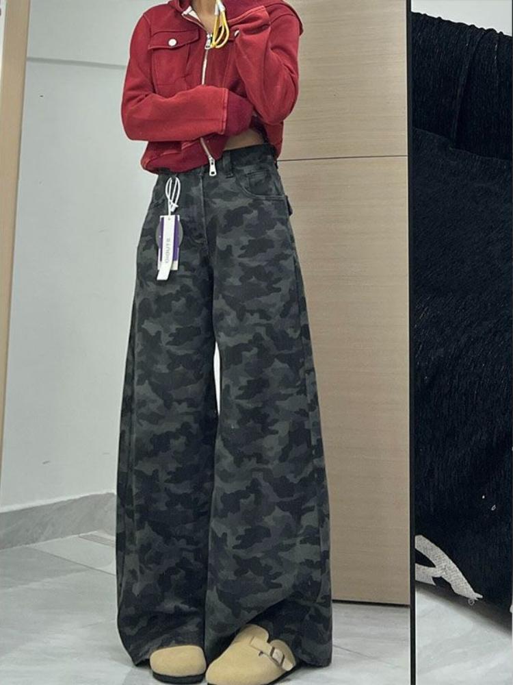 High Waist Loose Drape Mop Pants American Retro Trend Camouflage Jeans Autumn and Winter Y2k Design Ins Casual Trousers S сірий
High Waist Loose Drape Mop Pants American Retro Trend Camouflage Jeans Autumn and Winter Y2k Design Ins Casual Trousers S сірий