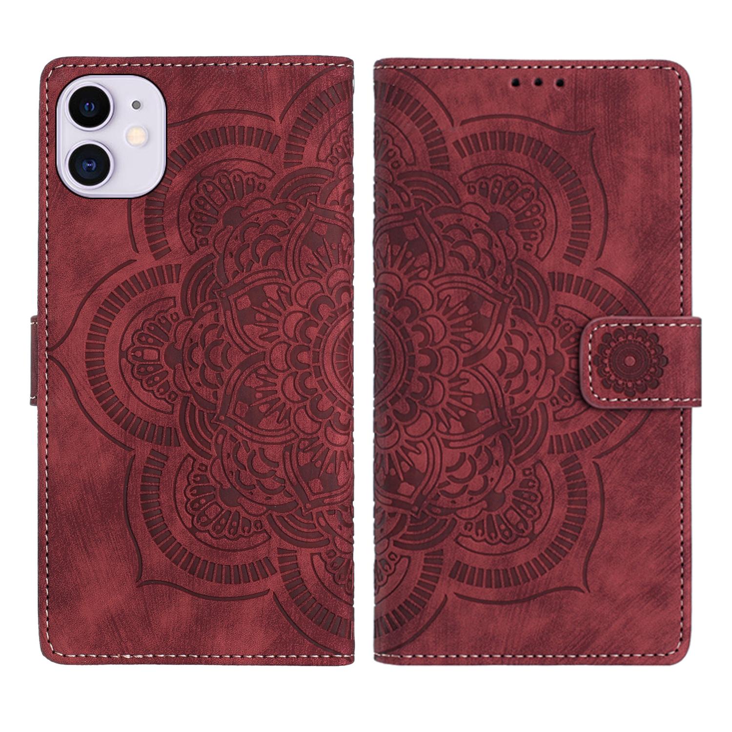 For iPhone 11 Leather Case WANLONFENG HDM Series Mandala Imprint Wallet Stand Phone Cover Wine Red
For iPhone 11 Leather Case WANLONFENG HDM Series Mandala Imprint Wallet Stand Phone Cover Wine Red