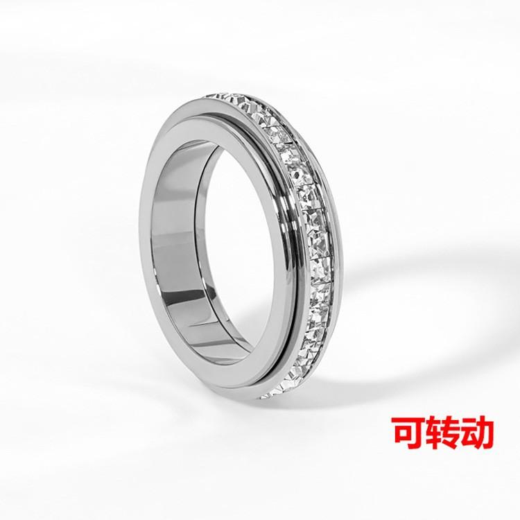 1Pcs Men s and women s simple single-row zirconia rotating ring, zirconia stainless steel starry sky ring 5
1Pcs Men s and women s simple single-row zirconia rotating ring, zirconia stainless steel starry sky ring 5