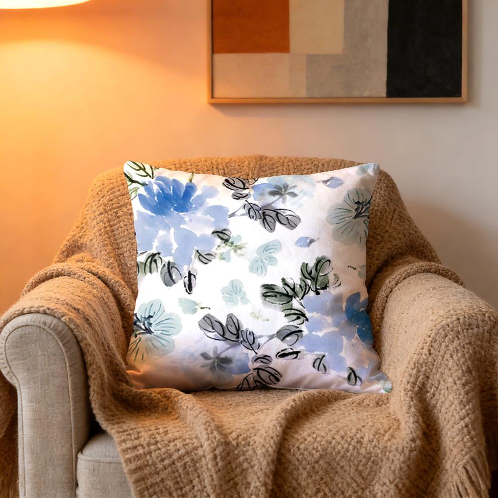 1Pcs Cushion Cover with Light White Background Covered with Blue and Gray Flowers and Branches Elegant Flower Decorative Pa 30cmx30cm
1Pcs Cushion Cover with Light White Background Covered with Blue and Gray Flowers and Branches Elegant Flower Decorative Pa 30cmx30cm