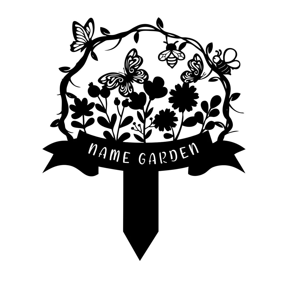 Metal Garden Sign Flower Yard Art with Stakes Outdoor Decor Housewarming Gift чёрный
Metal Garden Sign Flower Yard Art with Stakes Outdoor Decor Housewarming Gift чёрный