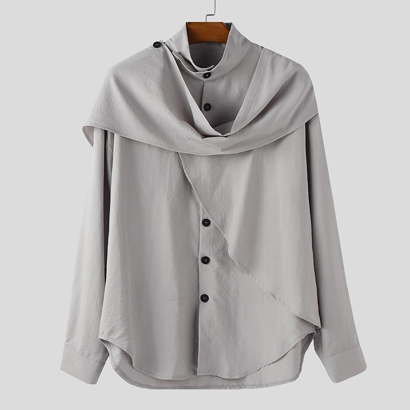 INCERUN Spring Men Stand Collar Long Sleeve Irregular Patchwork Casual Tops Shirts S світло-сірий колір
INCERUN Spring Men Stand Collar Long Sleeve Irregular Patchwork Casual Tops Shirts S світло-сірий колір