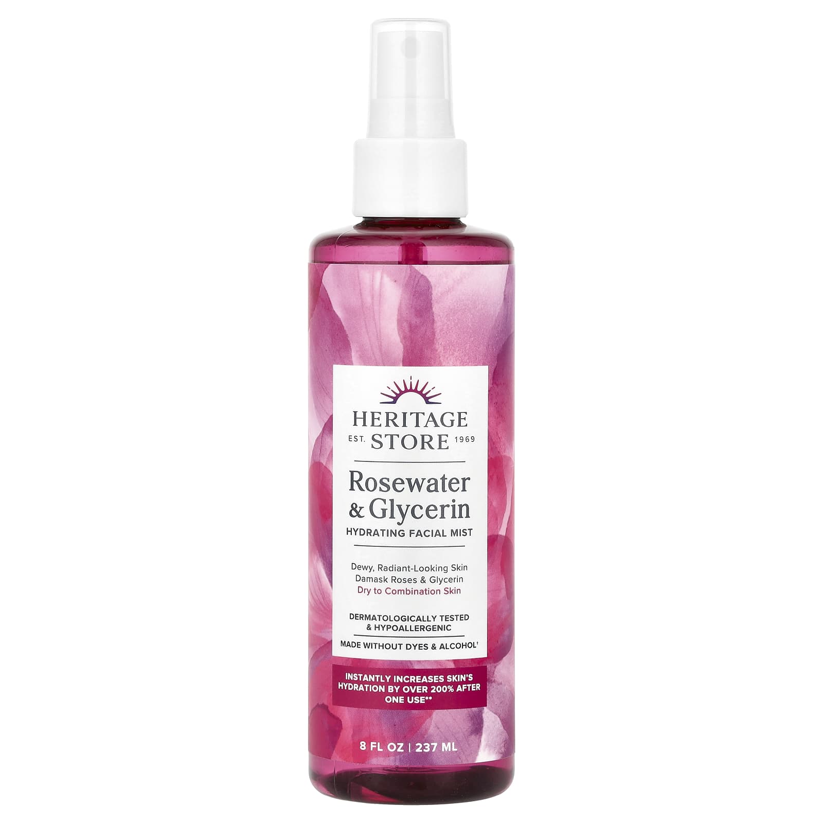 Heritage Store, Rosewater & Glycerin, увлажняющий спрей для лица, 8 жидких унций (237 мл)
Heritage Store, Rosewater & Glycerin, увлажняющий спрей для лица, 8 жидких унций (237 мл)