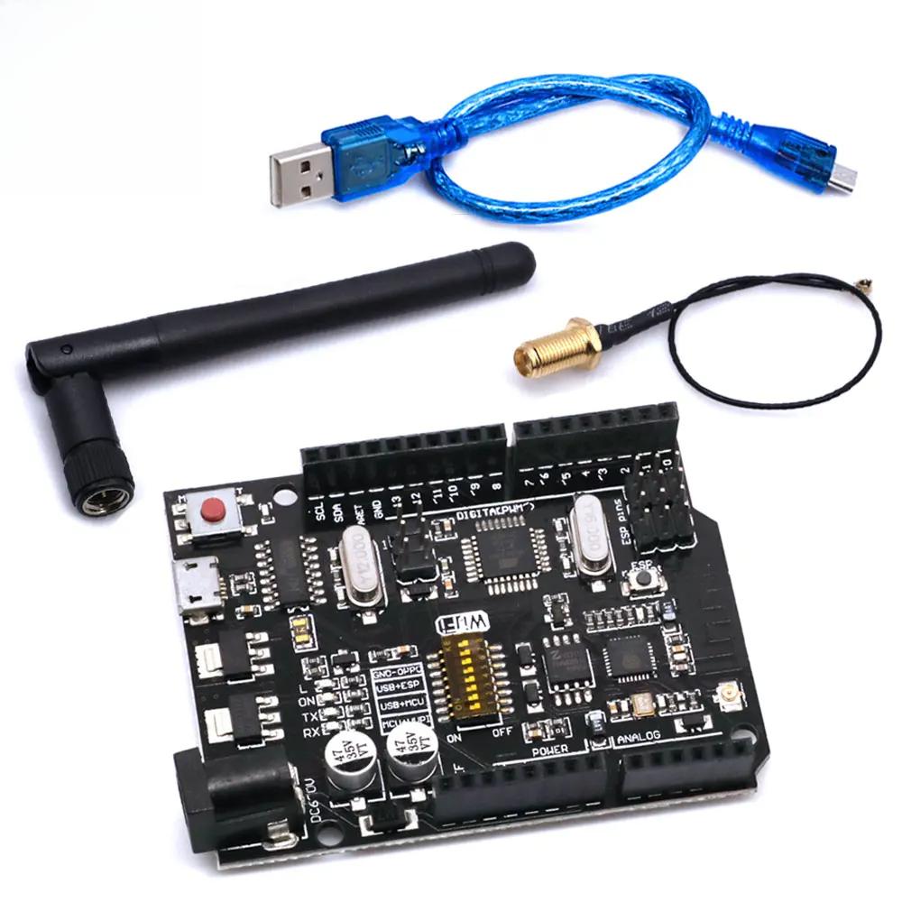 UNO+WiFi R3 ATmega328P+ESP8266 CH340 (32Mb memory) 6V-9V USB-TTL CH340G For Arduino NodeMCU WeMos One Development board
UNO+WiFi R3 ATmega328P+ESP8266 CH340 (32Mb memory) 6V-9V USB-TTL CH340G For Arduino NodeMCU WeMos One Development board
