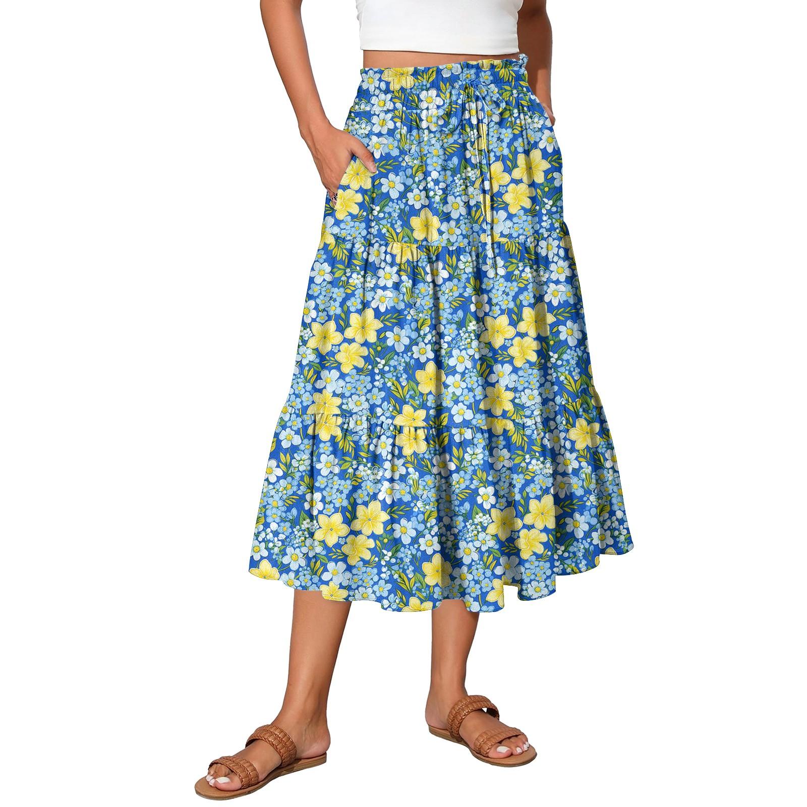 Womens Maxi Skirt Drawstring High Waisted Summer Long Skirts Lightweight Tiered Flowy Floral Pleated Skirts L
Womens Maxi Skirt Drawstring High Waisted Summer Long Skirts Lightweight Tiered Flowy Floral Pleated Skirts L