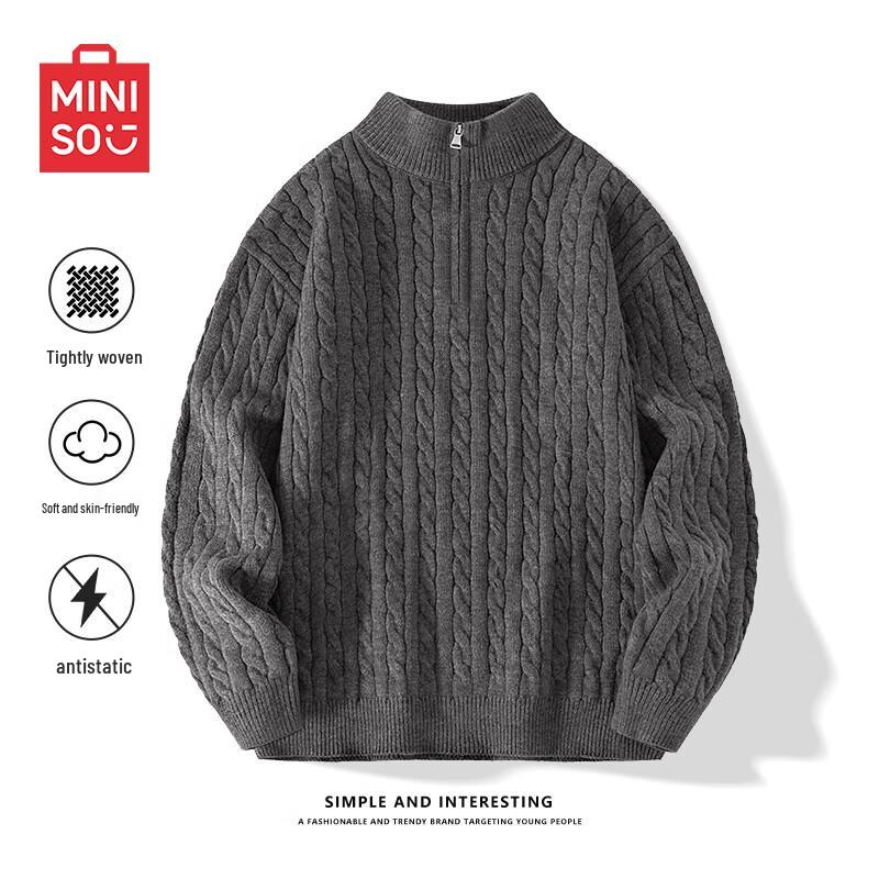 Miniso Men s Half-Zip Mock Neck Sweater XL
Miniso Men s Half-Zip Mock Neck Sweater XL