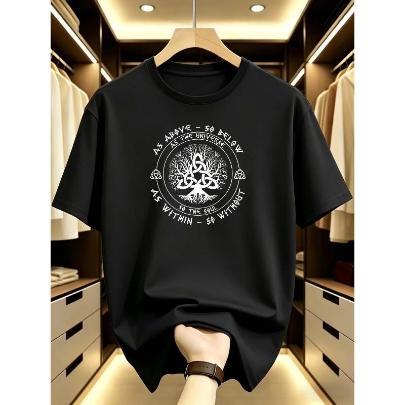 Men s AS ABOVE SO BELOW Graphic T-Shirt - Summer Casual Short Sleeve Crew Neck Tee with Hebrew/Egyptian Symbol, Machine Washable 4XL чорний
Men s AS ABOVE SO BELOW Graphic T-Shirt - Summer Casual Short Sleeve Crew Neck Tee with Hebrew/Egyptian Symbol, Machine Washable 4XL чорний