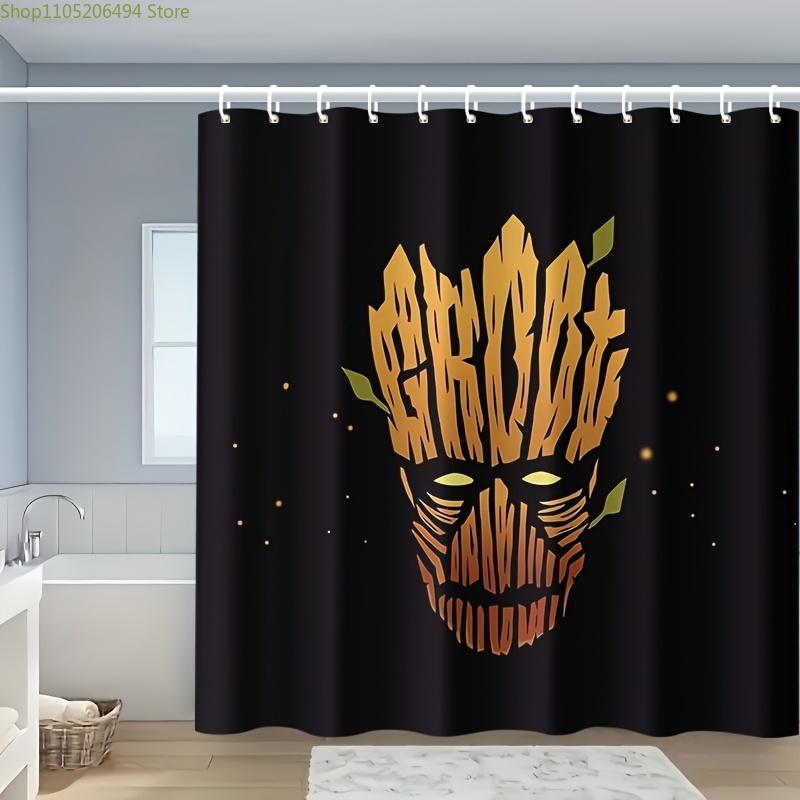 1pc Groot Shower Curtain with Hooks - Black Polyester Bathroom Decor, Cartoon Design, Machine Washable, All-Season Partition f 90x180cm
1pc Groot Shower Curtain with Hooks - Black Polyester Bathroom Decor, Cartoon Design, Machine Washable, All-Season Partition f 90x180cm