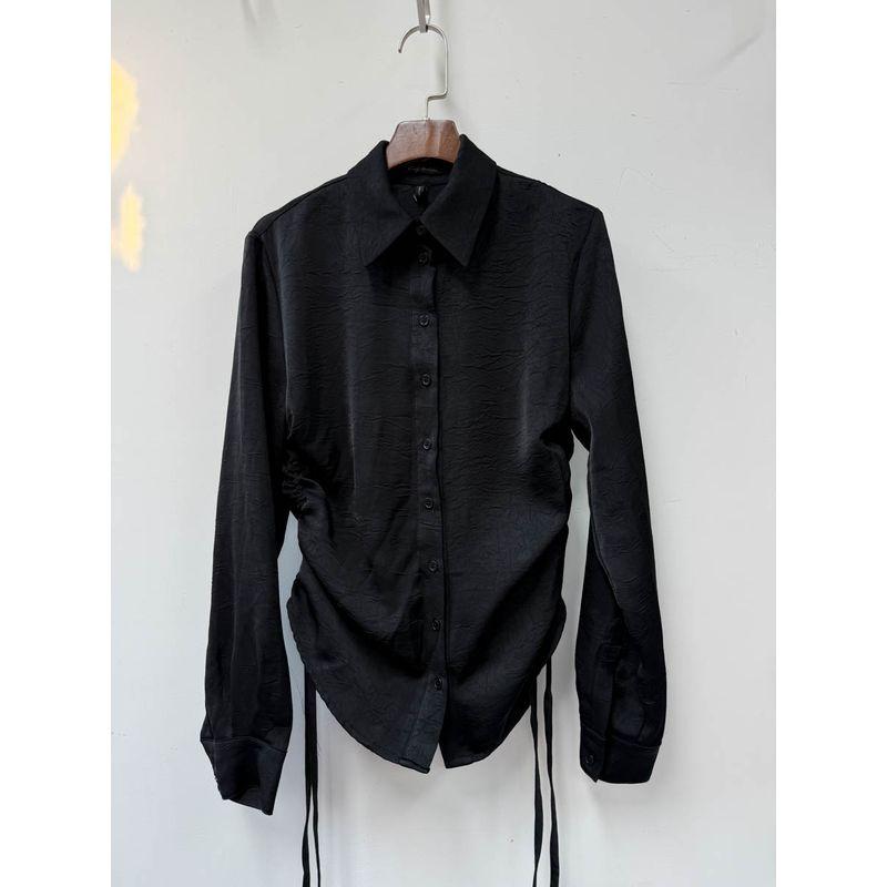 De Pure Original Imitation Acetic Acid 3D Ruched Side Drawstring ~ Black Waist High-Waist Blouse Tops Black ruched Shirt S
De Pure Original Imitation Acetic Acid 3D Ruched Side Drawstring ~ Black Waist High-Waist Blouse Tops Black ruched Shirt S