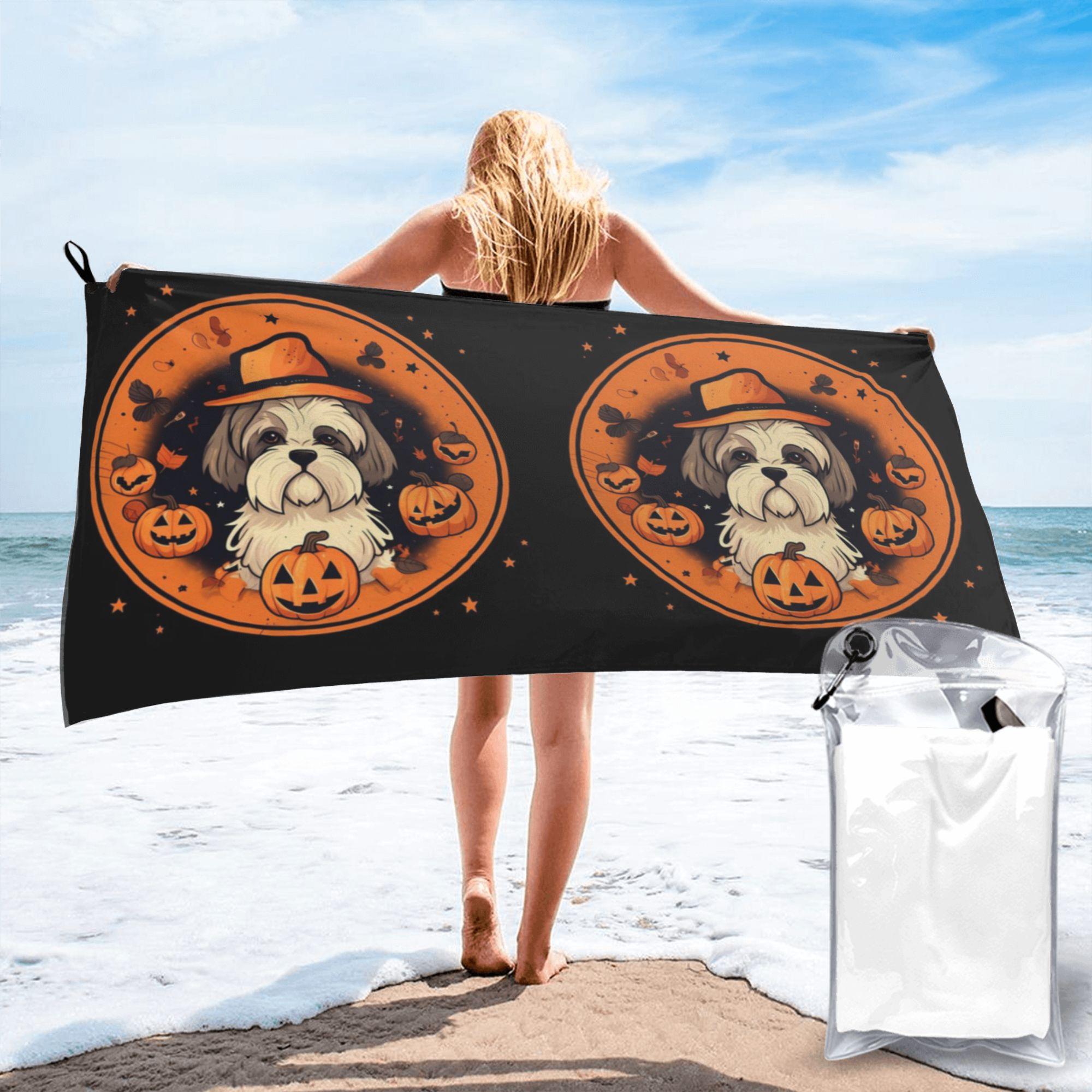Shih Tzu Dog Halloween, Love Dogs 2 Beach Towel Soft Microfiber Quick Dry Absorbent Quick Towels For Swimming W30*H60(CM)
Shih Tzu Dog Halloween, Love Dogs 2 Beach Towel Soft Microfiber Quick Dry Absorbent Quick Towels For Swimming W30*H60(CM)