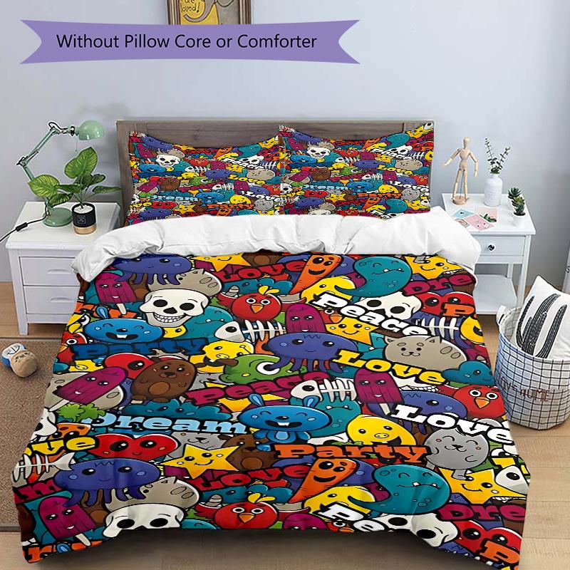 3pcs Anime Cartoon Design Comforter Set with One Quilt Cover and Two Pillowcases (No Core) - Festive Gift for Bedroom Decor, Polyester Fabric.Q003 135x200cm
3pcs Anime Cartoon Design Comforter Set with One Quilt Cover and Two Pillowcases (No Core) - Festive Gift for Bedroom Decor, Polyester Fabric.Q003 135x200cm