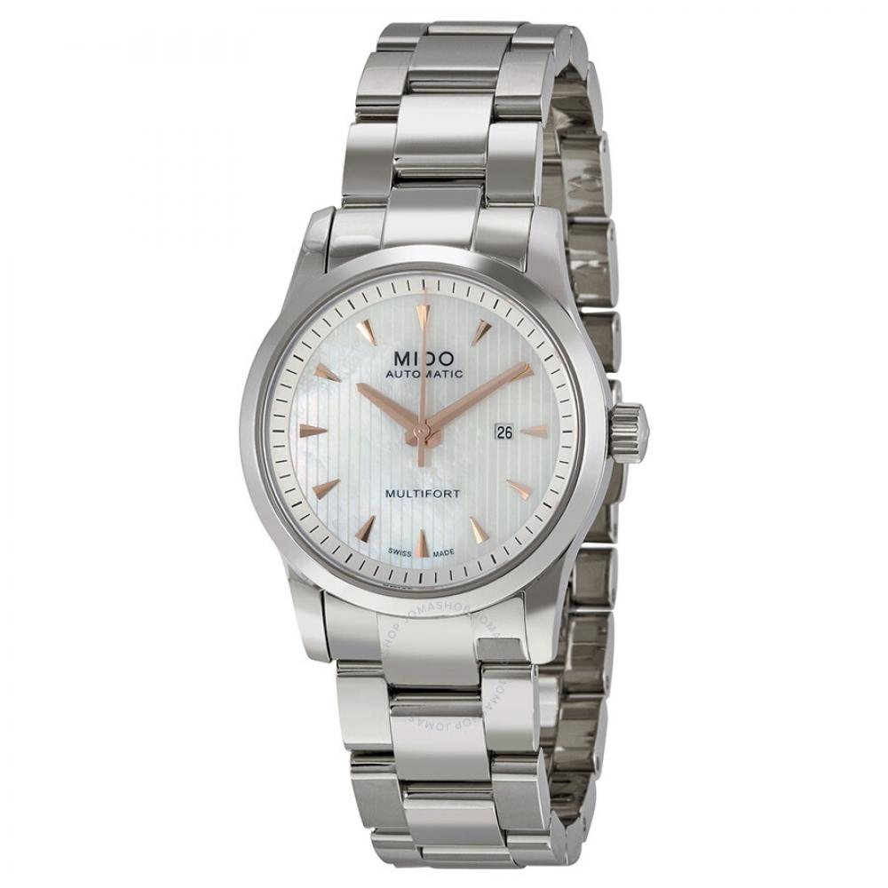 Mido Multifort Automatic Mother Of Pearl Dial Stainless Steel Ladies Watch M0050071110100
Mido Multifort Automatic Mother Of Pearl Dial Stainless Steel Ladies Watch M0050071110100