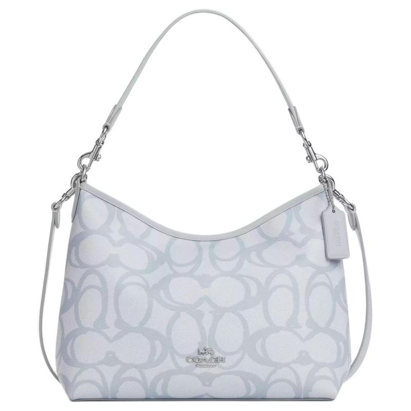 COACH Laurel 31 Detachable Adjustable Shoulder Strap Metal Logo Coated Canvas Shoulder Bag Large Women s Silver with Ice Blue синій
COACH Laurel 31 Detachable Adjustable Shoulder Strap Metal Logo Coated Canvas Shoulder Bag Large Women s Silver with Ice Blue синій