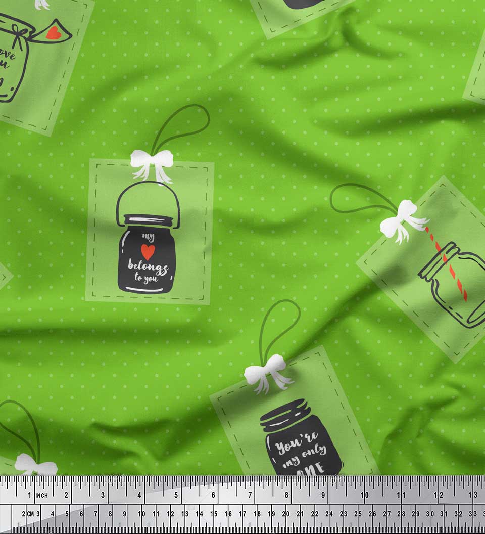 Soimoi Purple Japan Crepe Satin Fabric Dot,Jar & My Heart Belong To You Belong To You Text Print Тканина на метри 42 дюйма 42 Inch Wide - Poly Crepe зелений
Soimoi Purple Japan Crepe Satin Fabric Dot,Jar & My Heart Belong To You Belong To You Text Print Тканина на метри 42 дюйма 42 Inch Wide - Poly Crepe зелений