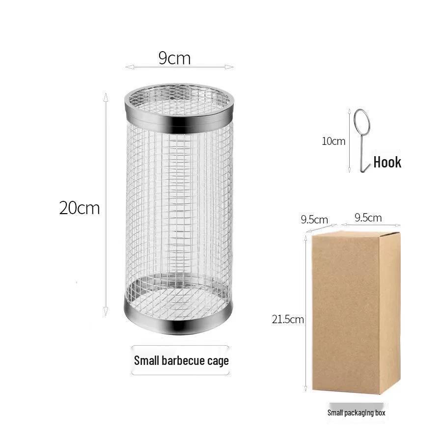 All 304 Stainless Steel Rolling BBQ Smoker Cage Basket
All 304 Stainless Steel Rolling BBQ Smoker Cage Basket