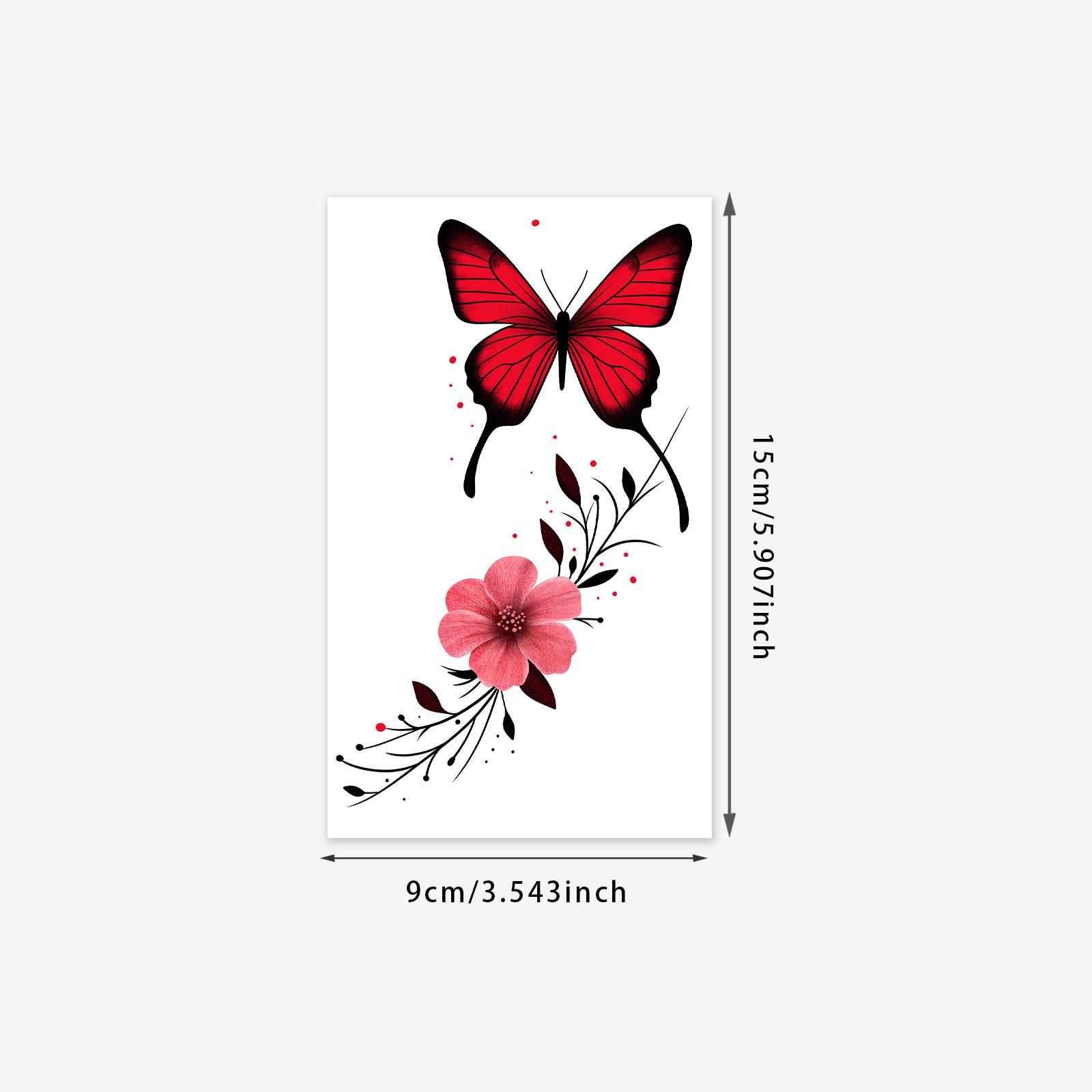 Red Butterfly Flower Tattoo Sticker, Waterproof And Sweat-Proof Ankle And Foot Surface, High-End Spice Girl Outfit 9*15CM
Red Butterfly Flower Tattoo Sticker, Waterproof And Sweat-Proof Ankle And Foot Surface, High-End Spice Girl Outfit 9*15CM
