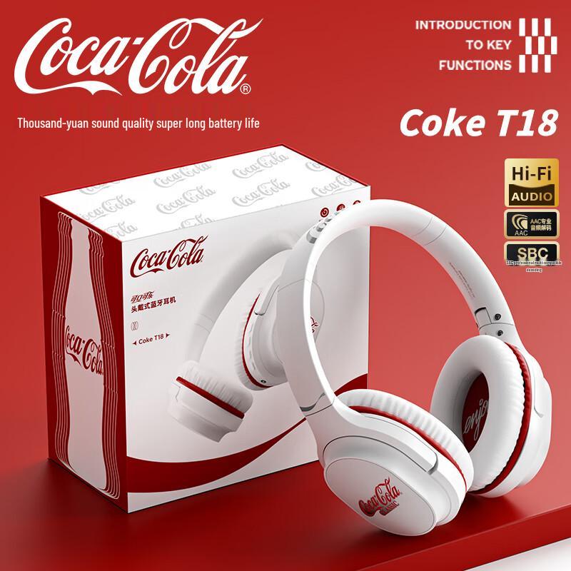 Бездротові накладні Bluetooth-навушники Coca-Cola T18
Бездротові накладні Bluetooth-навушники Coca-Cola T18