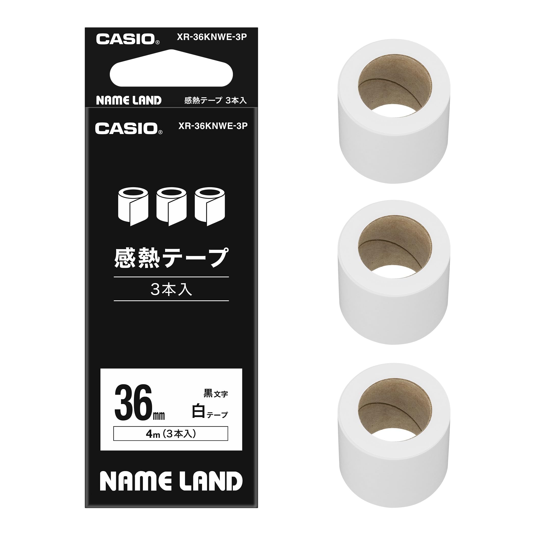 Casio Name Land Thermal Label Printer 36mm Tape, width, 4.0m roll, XR-36KNWE-3P білий
Casio Name Land Thermal Label Printer 36mm Tape, width, 4.0m roll, XR-36KNWE-3P білий
