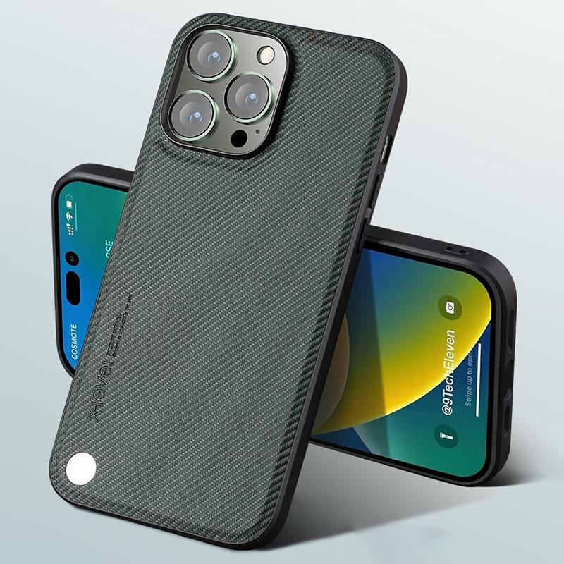 X-LEVEL Kevlar II Series Phone Case for iPhone 15 Pro Max Carbon Fiber Texture PU+TPU Anti-Fall Cell Phone Cover Black
X-LEVEL Kevlar II Series Phone Case for iPhone 15 Pro Max Carbon Fiber Texture PU+TPU Anti-Fall Cell Phone Cover Black