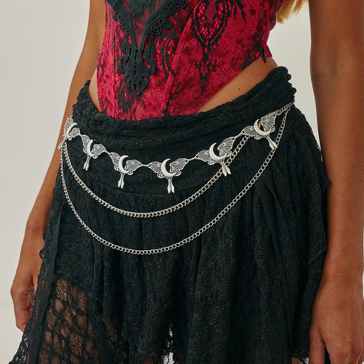 Creative Halloween Spider Web Bat Pendant Waist Chain, Sexy Wind Multi-Layer Chain Body Chain
Creative Halloween Spider Web Bat Pendant Waist Chain, Sexy Wind Multi-Layer Chain Body Chain