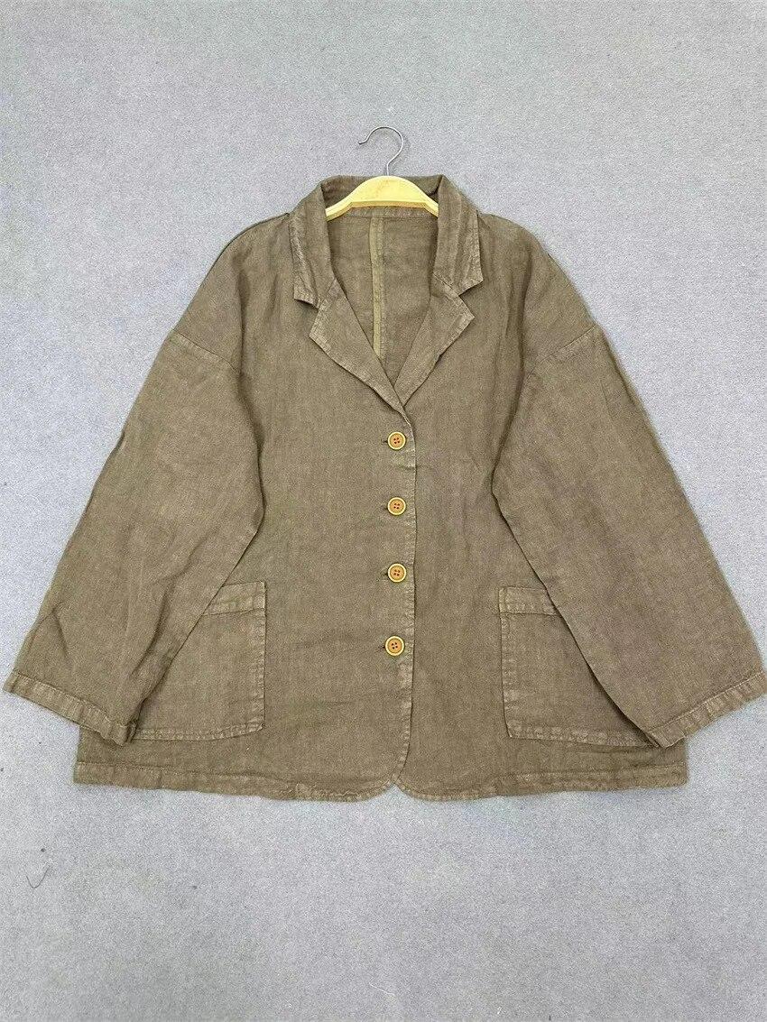 Johnature весенние винтажные простые куртки с отложным воротником простые повседневные свободные универсальные карманы на пуговицах женские пальто One Size кофейный
Johnature весенние винтажные простые куртки с отложным воротником простые повседневные свободные универсальные карманы на пуговицах женские пальто One Size кофейный