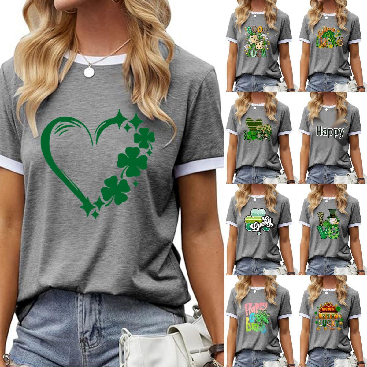 Solid Color Blank St. Patrick s Day Short-Sleeve T-Shirts for Europe and America. 2X Large
Solid Color Blank St. Patrick s Day Short-Sleeve T-Shirts for Europe and America. 2X Large