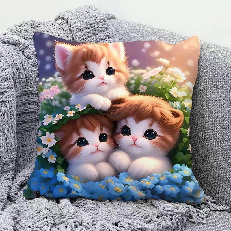 HighAppeal Cute Cat Pillow StainResistant Machine Washable Bedroom Cushion Cover 45cmx45cm
HighAppeal Cute Cat Pillow StainResistant Machine Washable Bedroom Cushion Cover 45cmx45cm