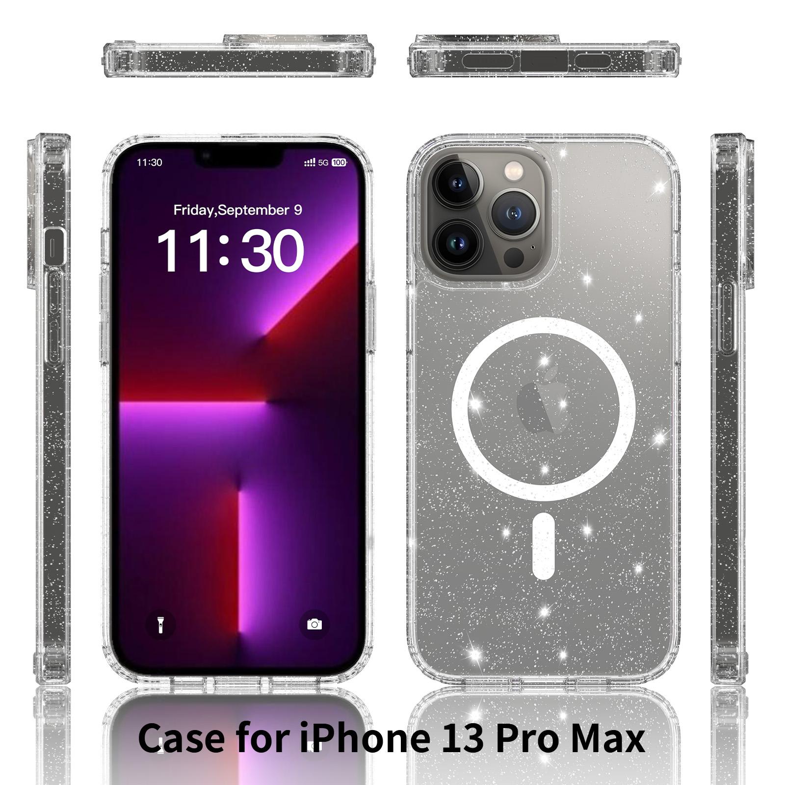 For iPhone 13 Pro Max Magnetic Case Glitter Design TPU PC PET Drop Proof Phone Cover
For iPhone 13 Pro Max Magnetic Case Glitter Design TPU PC PET Drop Proof Phone Cover