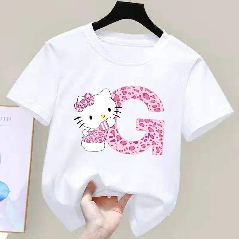 Hello Kitty Letter A-Z Children s Cotton Short-sleeved Top Sanrio Summer T-shirt Girly Heart Soft Clothes Kawaii Birthday Gift 110
Hello Kitty Letter A-Z Children s Cotton Short-sleeved Top Sanrio Summer T-shirt Girly Heart Soft Clothes Kawaii Birthday Gift 110