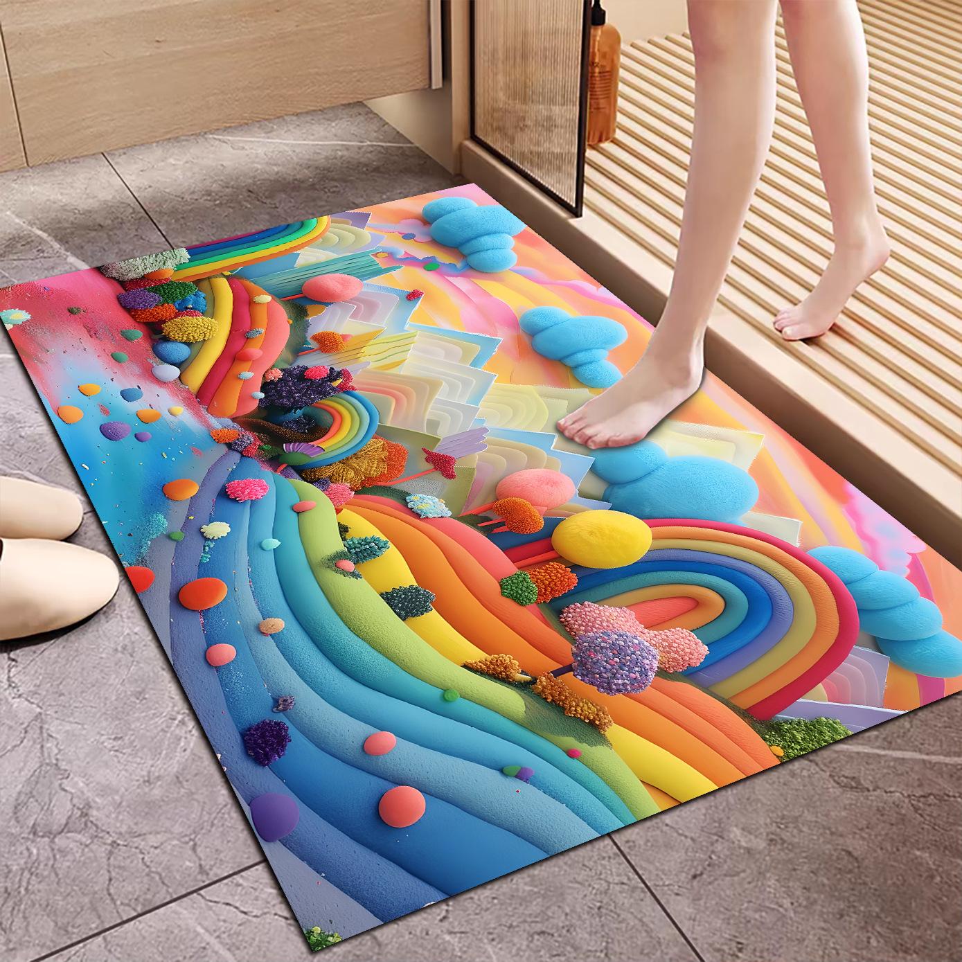 3D Colored Carpet Floor Mat Bathroom Absorbent Anti Slip Foot Mat Carpet Bathroom Mat 40*60cm
3D Colored Carpet Floor Mat Bathroom Absorbent Anti Slip Foot Mat Carpet Bathroom Mat 40*60cm
