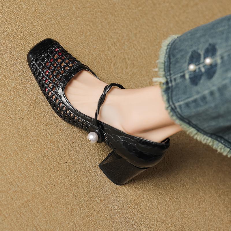 Fashion French Woven Hollowed Out Single Shoes Summer Breathable Square Toe High Heel Pumps PU Leather Mary Jane Shoes Zapatos De Mujer 35 чёрный
Fashion French Woven Hollowed Out Single Shoes Summer Breathable Square Toe High Heel Pumps PU Leather Mary Jane Shoes Zapatos De Mujer 35 чёрный