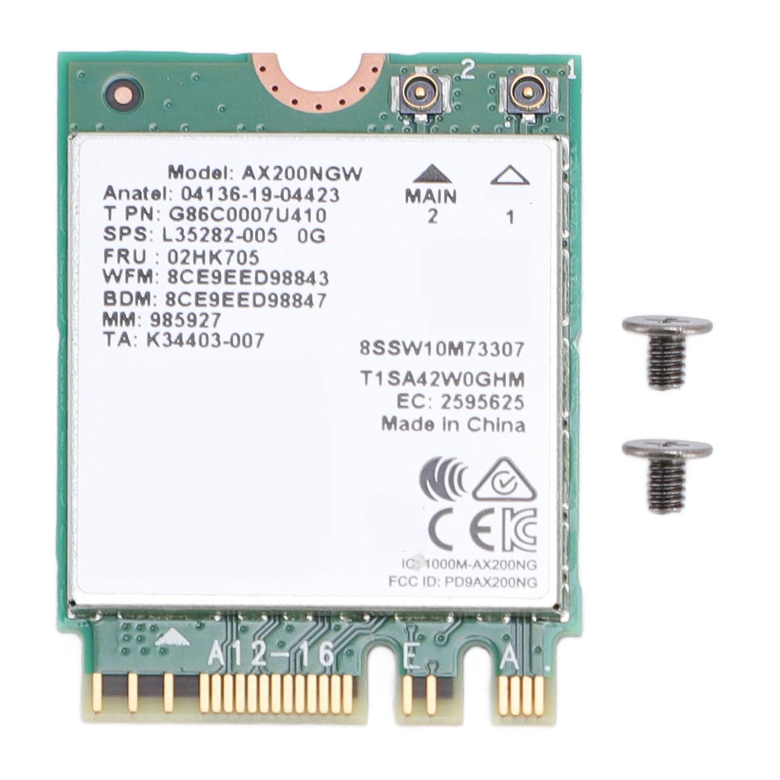 Wireless Card for AX200NGW 2.4GHz 5GHz Double Band Gigabit Bluetooth 5.2 WPA3 Wireless 6E Laptop
Wireless Card for AX200NGW 2.4GHz 5GHz Double Band Gigabit Bluetooth 5.2 WPA3 Wireless 6E Laptop