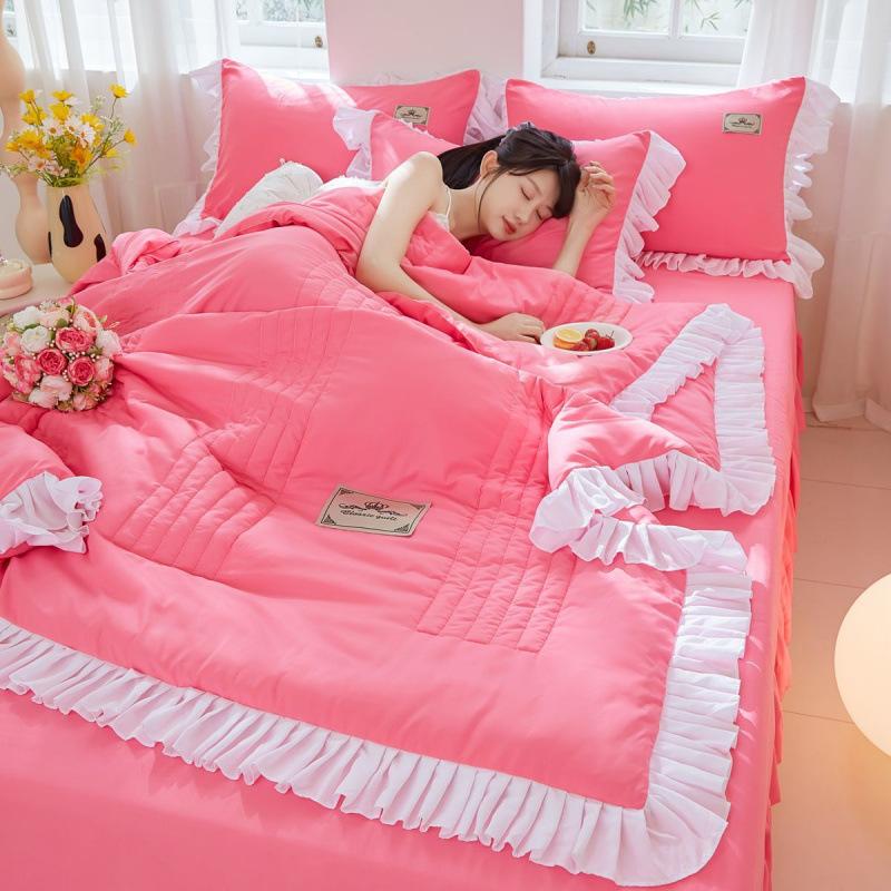 Мереживна Літня Прохолодна Ковдра Корейська Принцеса Волани Квіти Літнє Покривало Ковдра для Кондиціонування Постільна Білизна 180*200cm four sets
Мереживна Літня Прохолодна Ковдра Корейська Принцеса Волани Квіти Літнє Покривало Ковдра для Кондиціонування Постільна Білизна 180*200cm four sets