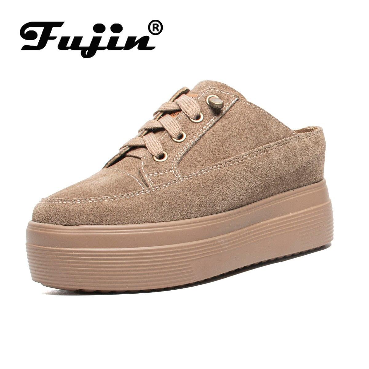Fujin 8 см из коровьей замши из натуральной кожи на платформе, туфли на танкетке, массивные женские кроссовки, весенне-осенние удобные тапочки на скрытом каблуке 33 коричневый
Fujin 8 см из коровьей замши из натуральной кожи на платформе, туфли на танкетке, массивные женские кроссовки, весенне-осенние удобные тапочки на скрытом каблуке 33 коричневый