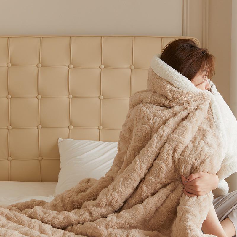 2024 Double Layer Jacquard Blanket: A-side Taffeta Fleece, B-side Lambswool Fleece, Thickened Casual Throw for Autumn & Winter 70x100 cm
2024 Double Layer Jacquard Blanket: A-side Taffeta Fleece, B-side Lambswool Fleece, Thickened Casual Throw for Autumn & Winter 70x100 cm