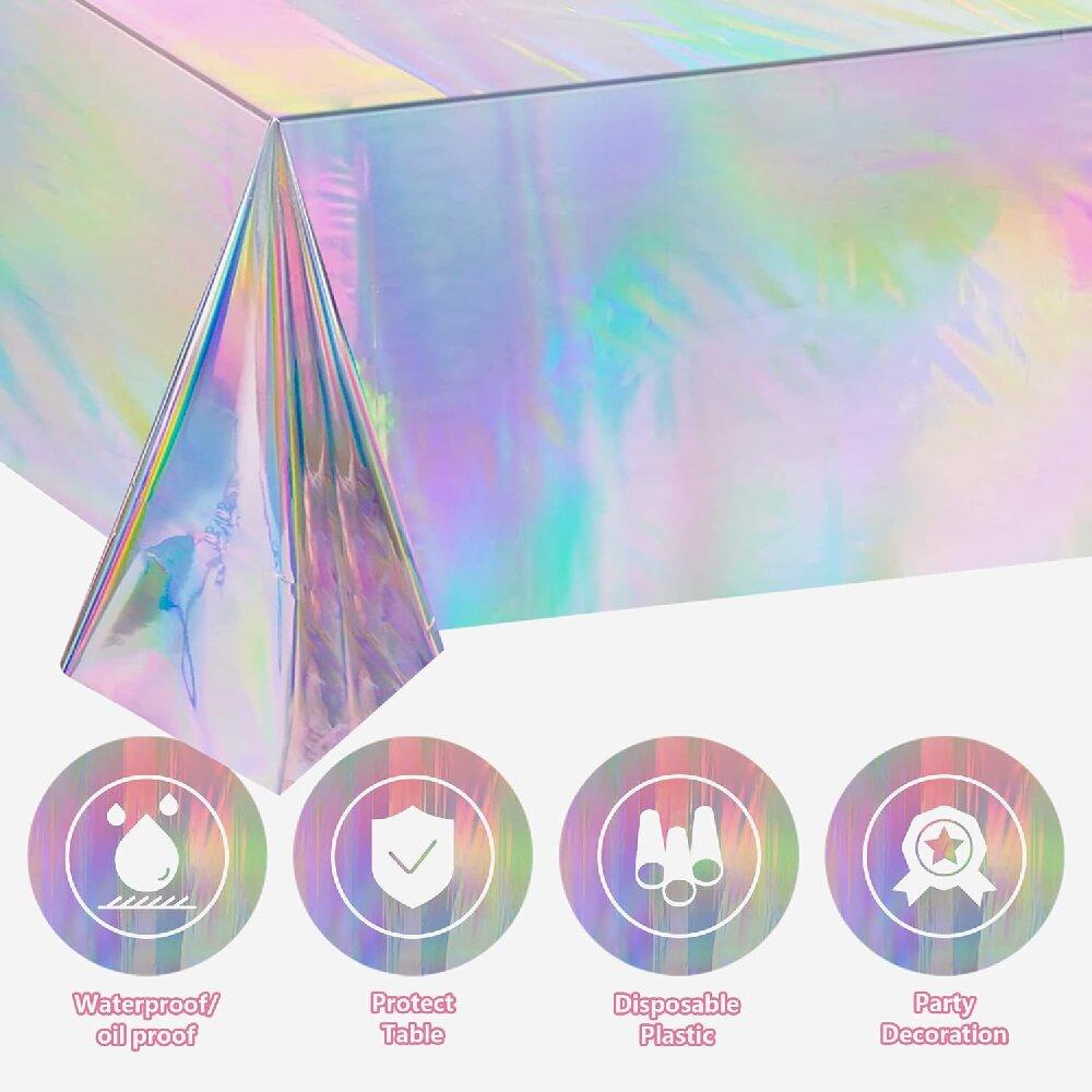 Aluminum Film Tablecloth Table Cover Kids Baby Shower Tablecloth Supplies for Wedding Party Banquet Decoration Iridescence Laser 137x183cm
Aluminum Film Tablecloth Table Cover Kids Baby Shower Tablecloth Supplies for Wedding Party Banquet Decoration Iridescence Laser 137x183cm