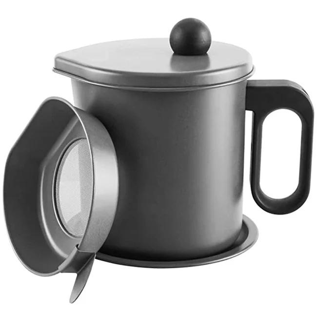 1.7L Oil Storage Pot with Fine Mesh Strainer, Stainless Steel Grease Container with Filter - Kitchen Tools сірий
1.7L Oil Storage Pot with Fine Mesh Strainer, Stainless Steel Grease Container with Filter - Kitchen Tools сірий