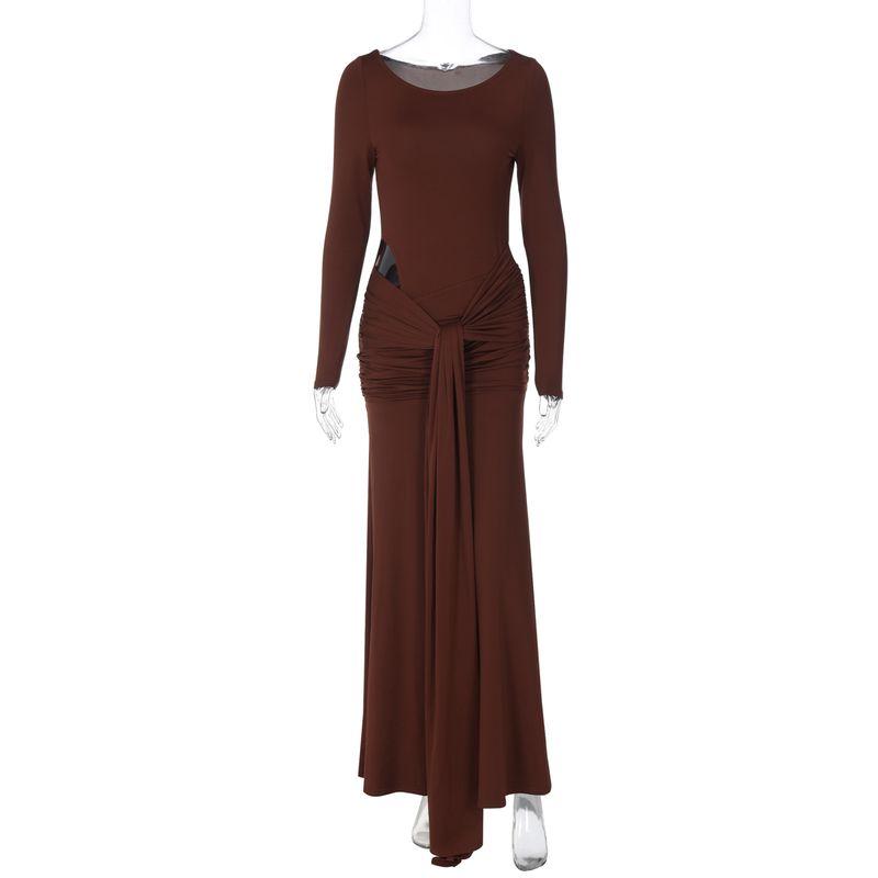 Gusty Fashion Sexy Wind Draping Effect Ribbon Dress 2025 Fall and Winter Young Adult Lady like Woman Long Sleeves Cut Out Long Dress Brown S
Gusty Fashion Sexy Wind Draping Effect Ribbon Dress 2025 Fall and Winter Young Adult Lady like Woman Long Sleeves Cut Out Long Dress Brown S