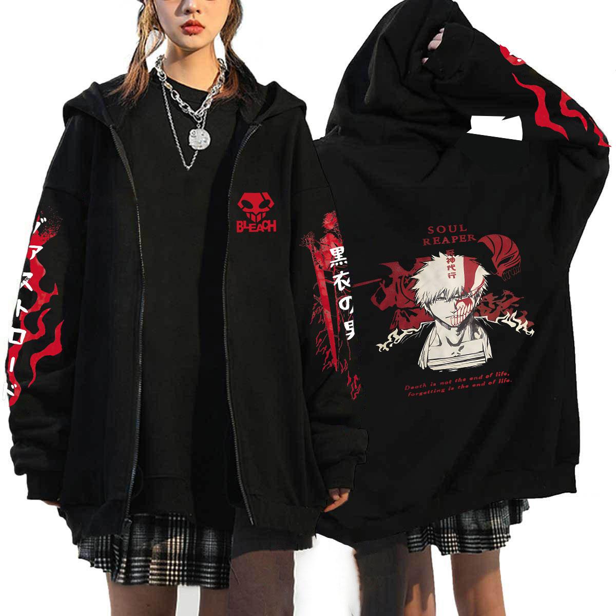 Японія Аніме Bleach Kurosaki Ichigo Printed Hooded Men Women Zip Up Hoodies Casual Loose Sweatshirt Harajuku Unisex Zipper Jacket M
Японія Аніме Bleach Kurosaki Ichigo Printed Hooded Men Women Zip Up Hoodies Casual Loose Sweatshirt Harajuku Unisex Zipper Jacket M
