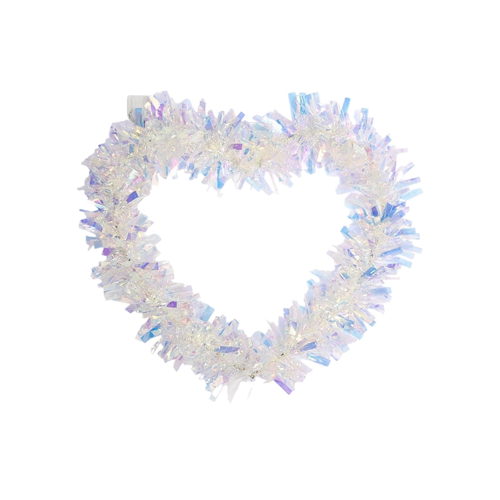 Heart Shaped Tinsel Wreath Decorative Garland for Wall Door Party Event Indoor Outdoor Decoration Supplies One Size
Heart Shaped Tinsel Wreath Decorative Garland for Wall Door Party Event Indoor Outdoor Decoration Supplies One Size