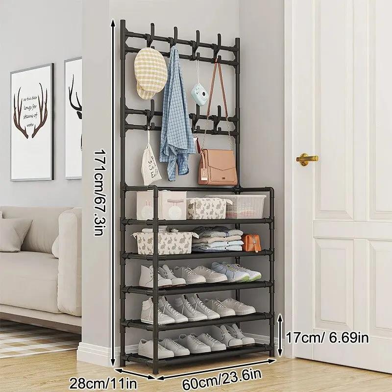Four/Five Layer Shoe Rack Simple Shoe Rack Integrated Storage Rack Household Shoe Rack Multifunctional Clothes Rack Coat Rack
Four/Five Layer Shoe Rack Simple Shoe Rack Integrated Storage Rack Household Shoe Rack Multifunctional Clothes Rack Coat Rack