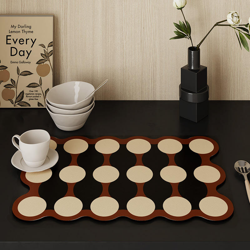 Vintage Polka Dot PU Leather Table Mat Heat-Resistant Waterproof Pad for Dining Table Kitchen Countertop & Coffee Table Use 40x60
Vintage Polka Dot PU Leather Table Mat Heat-Resistant Waterproof Pad for Dining Table Kitchen Countertop & Coffee Table Use 40x60